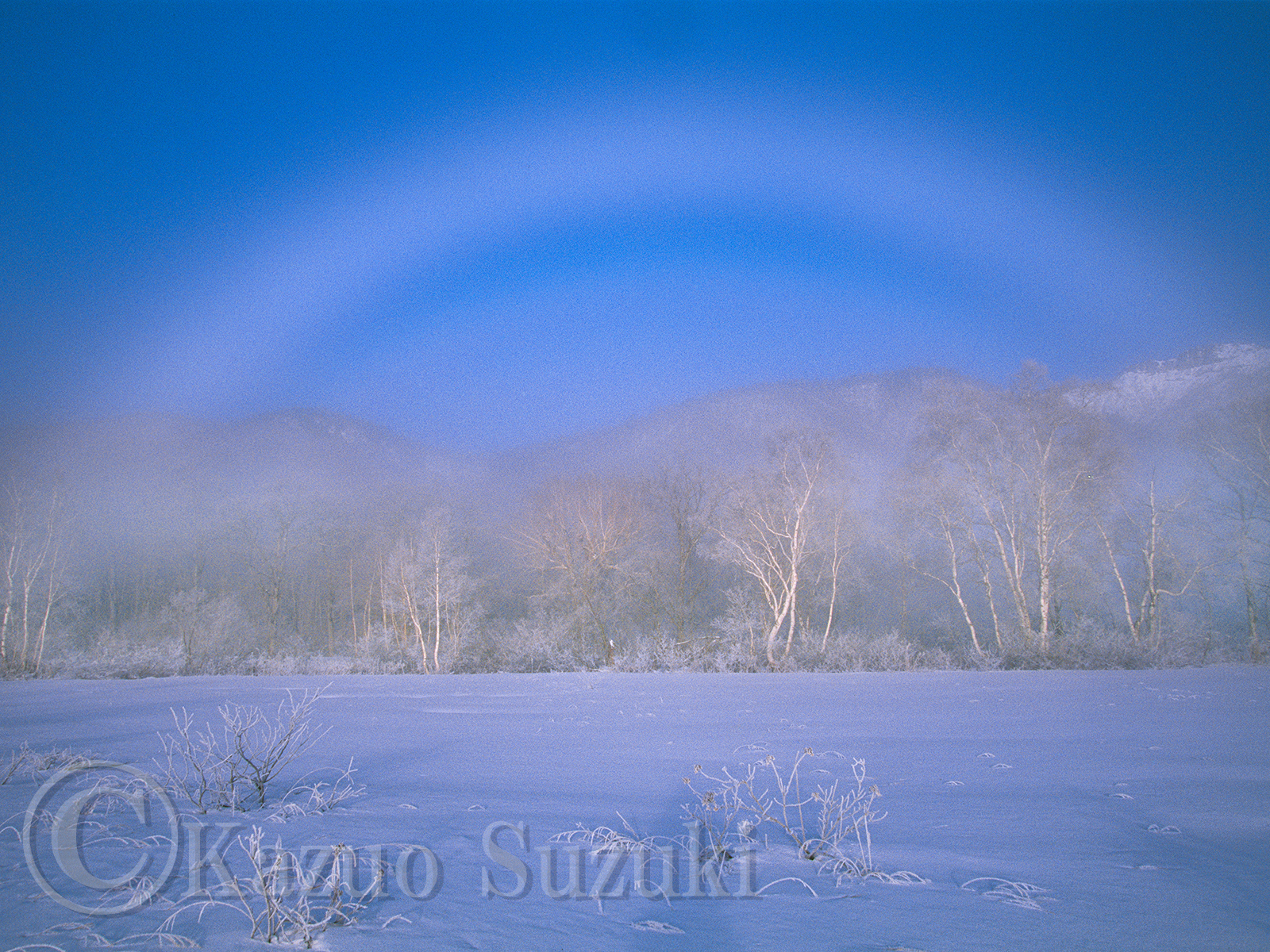 December White Rainbow on Snow
